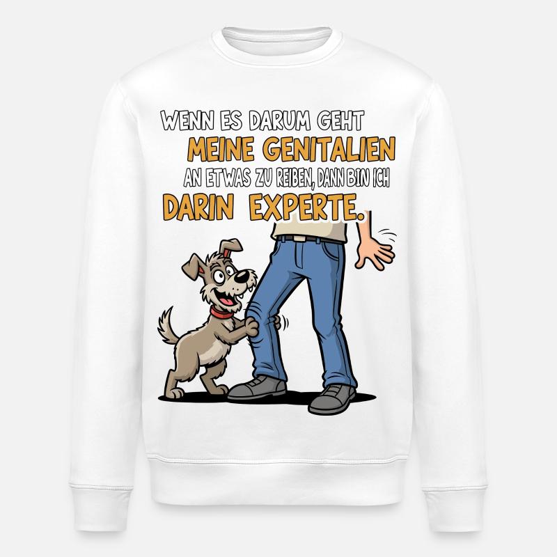 Reib-Experte Hund - Stanley/Stella Unisex Bio-Sweatshirt ROLLER - Weiß