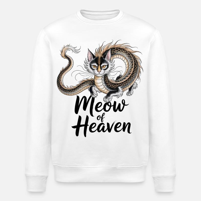 Chat dragon - Sweat bio ROLLER Stanley/Stella Unisexe - blanc