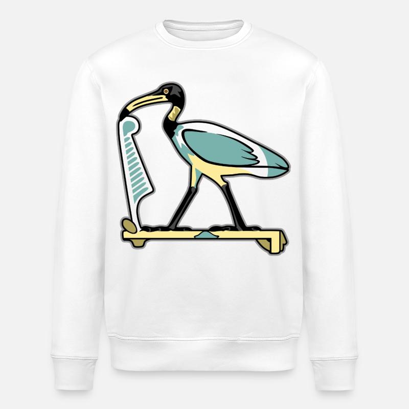 THOTH, ägyptisches Symbol - Stanley/Stella Unisex Bio-Sweatshirt ROLLER - Weiß