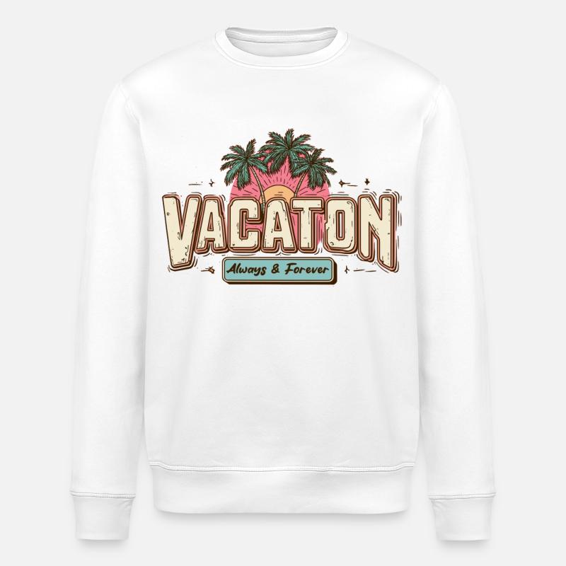 Vacances rétro - Sweat bio ROLLER Stanley/Stella Unisexe - blanc