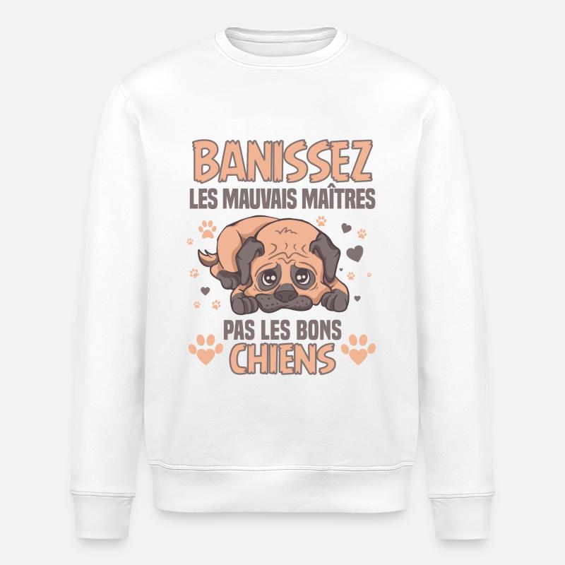 Elevage Canin Chiot Mignon Education - Sweat bio ROLLER Stanley/Stella Unisexe - blanc