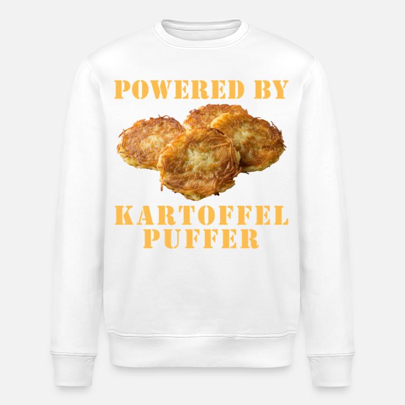 Powered by Kartoffelpuffer - Stanley/Stella Unisex Bio-Sweatshirt ROLLER - Weiß