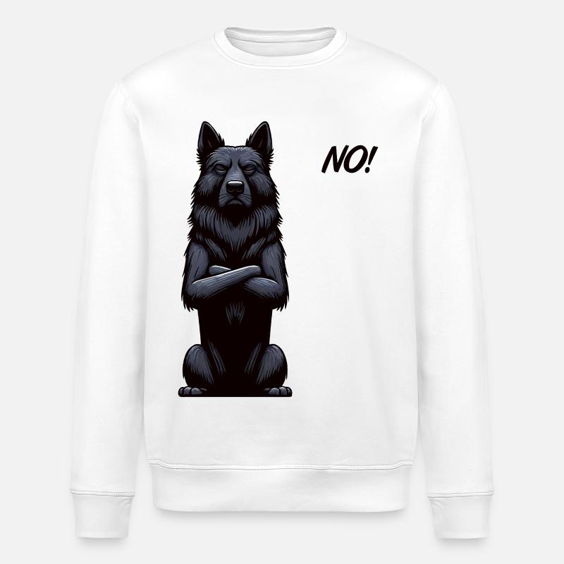 Pas de propriétaire de berger noir - Sweat bio ROLLER Stanley/Stella Unisexe - blanc
