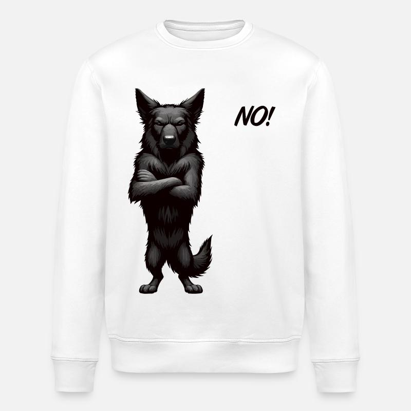 No Black Shepherd Shepherd Owner - Stanley/Stella ROLLER Unisex Organic Sweatshirt - white