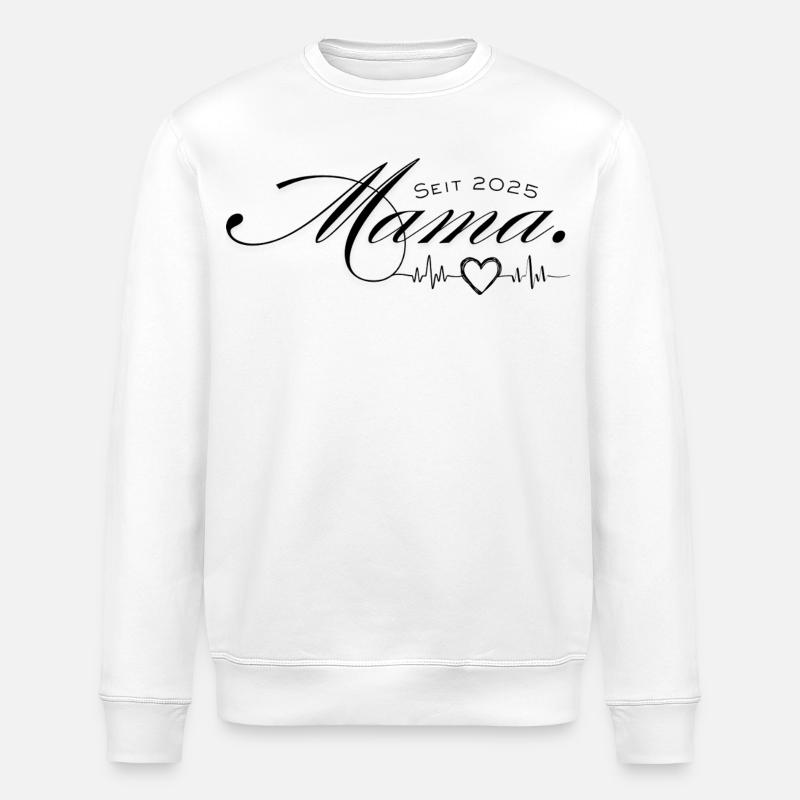 Mama 2025 Mom 2025 - Stanley/Stella Unisex Bio-Sweatshirt ROLLER - Weiß