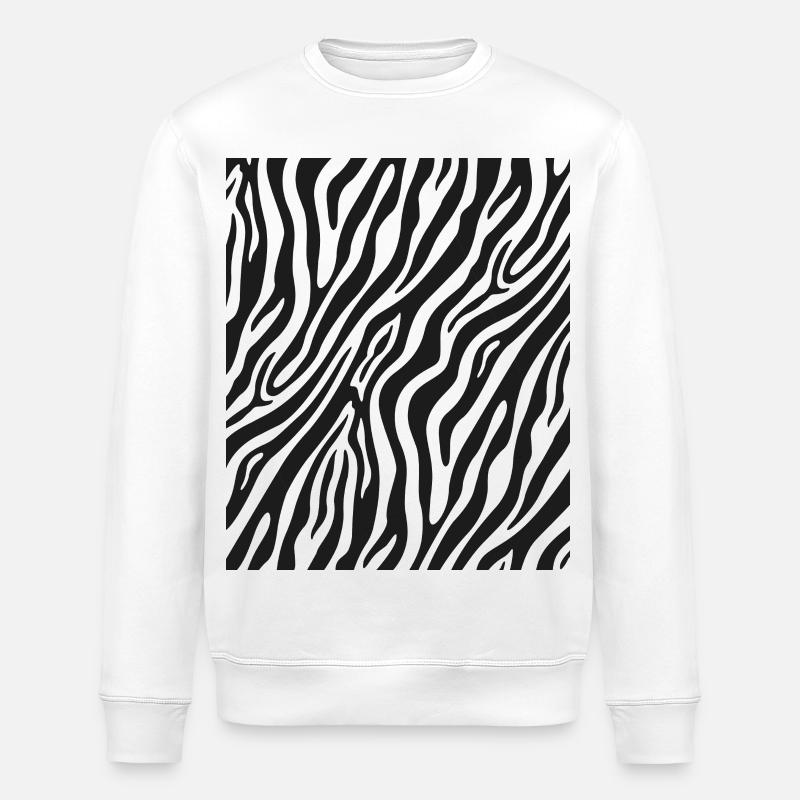 Zebra Muster - Stanley/Stella Unisex Bio-Sweatshirt ROLLER - Weiß