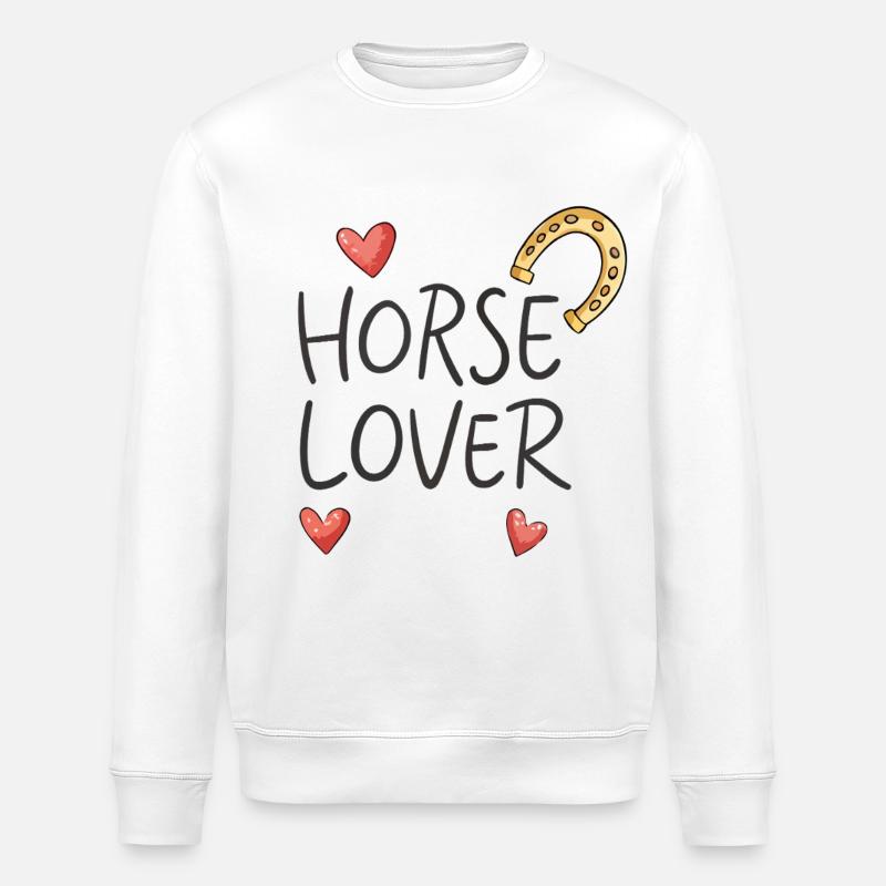 Liebe Pferde Visuell - Stanley/Stella Unisex Bio-Sweatshirt ROLLER - Weiß
