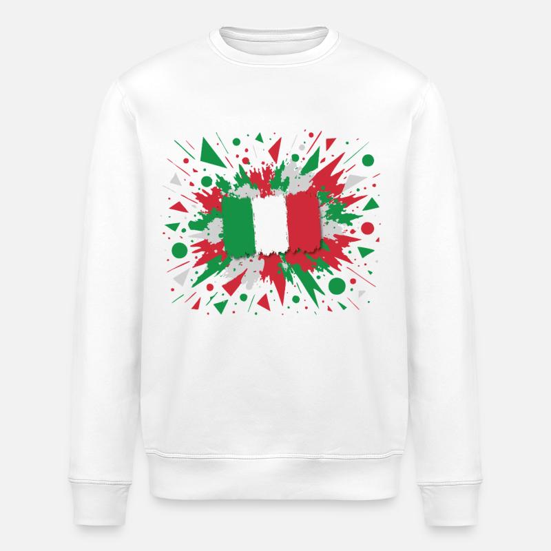 Impression d’art drapeau italien - Sweat bio ROLLER Stanley/Stella Unisexe - blanc