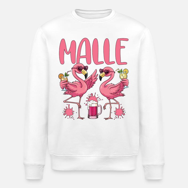 Malle Party Crew - Stanley/Stella Unisex Bio-Sweatshirt ROLLER - Weiß