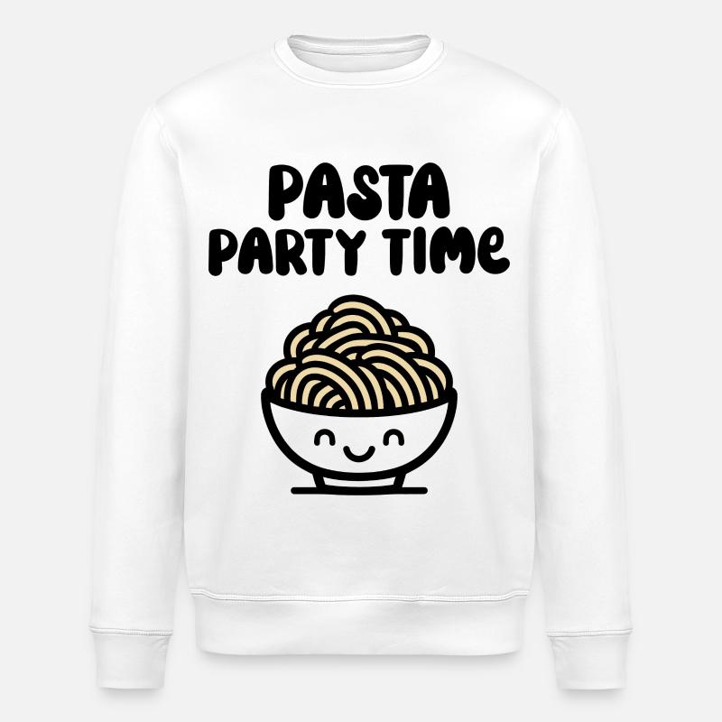 Zeit für eine Pasta-Party - Stanley/Stella Unisex Bio-Sweatshirt ROLLER - Weiß
