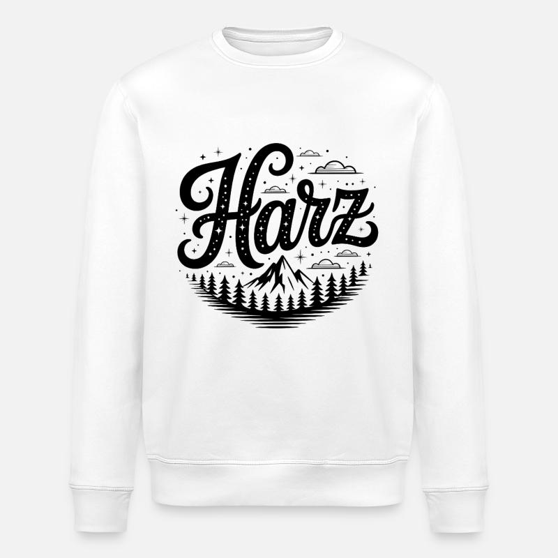 Harz - Conception de randonnées - Sweat bio ROLLER Stanley/Stella Unisexe - blanc