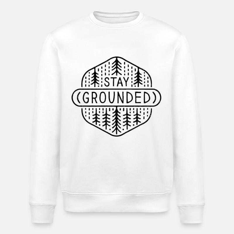 Erdung, bleib geerdet: Achtsamkeitspraxis - Stanley/Stella Unisex Bio-Sweatshirt ROLLER - Weiß