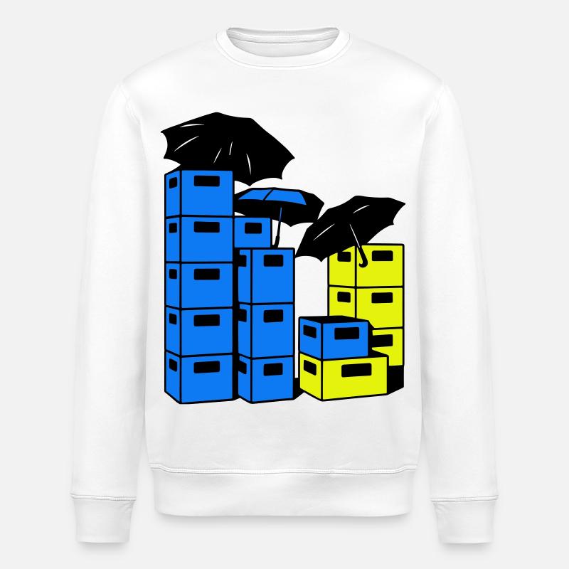 Beer crate art - Stanley/Stella ROLLER Unisex Organic Sweatshirt - white
