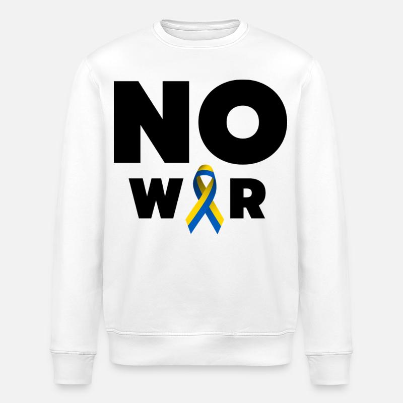 Design anti-guerre – Ukraine Russie - Sweat bio ROLLER Stanley/Stella Unisexe - blanc