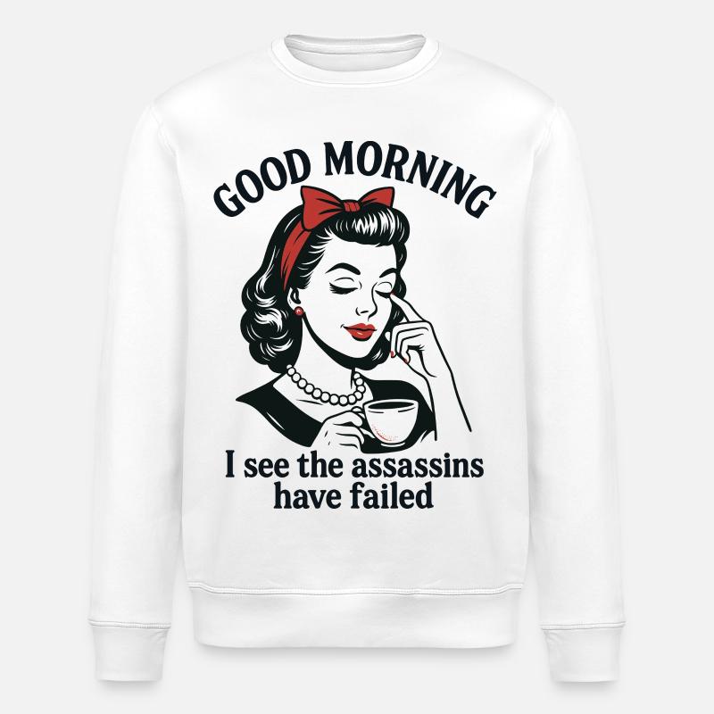 Good Morning Assassins a échoué - Sweat bio ROLLER Stanley/Stella Unisexe - blanc