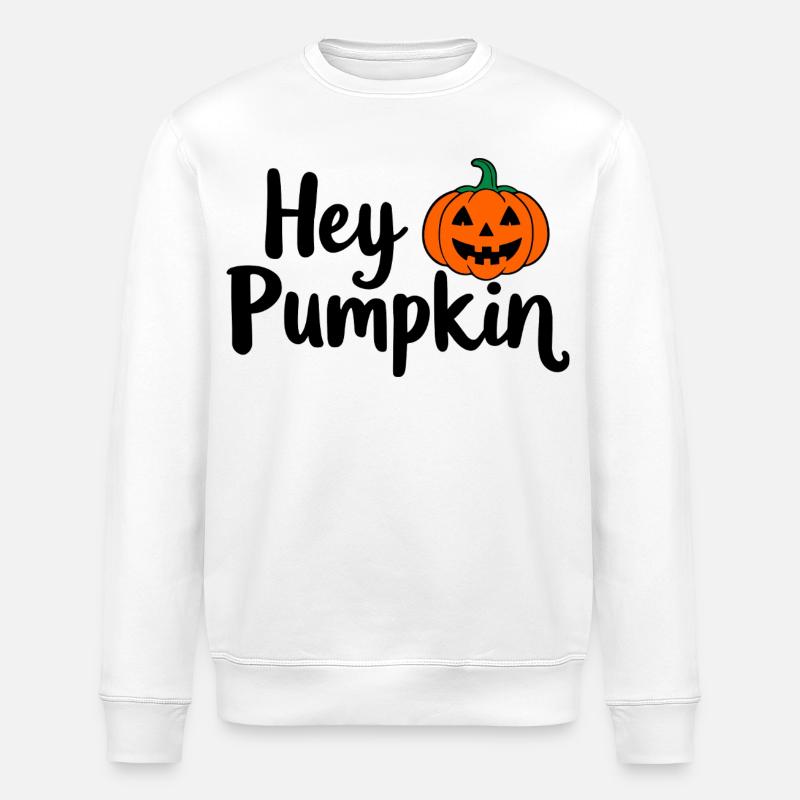 Hey Pumpkin Halloween-Spruch - Stanley/Stella Unisex Bio-Sweatshirt ROLLER - Weiß