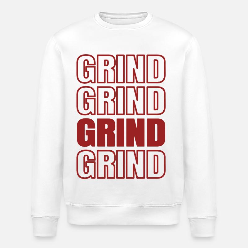 GRIND - Conception Motivationnelle - Sweat bio ROLLER Stanley/Stella Unisexe - blanc