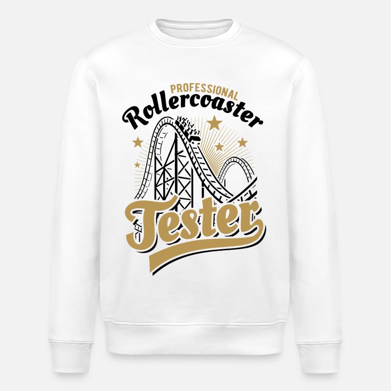 Professional Rollercoaster Tester - Stanley/Stella Unisex Bio-Sweatshirt ROLLER - Weiß