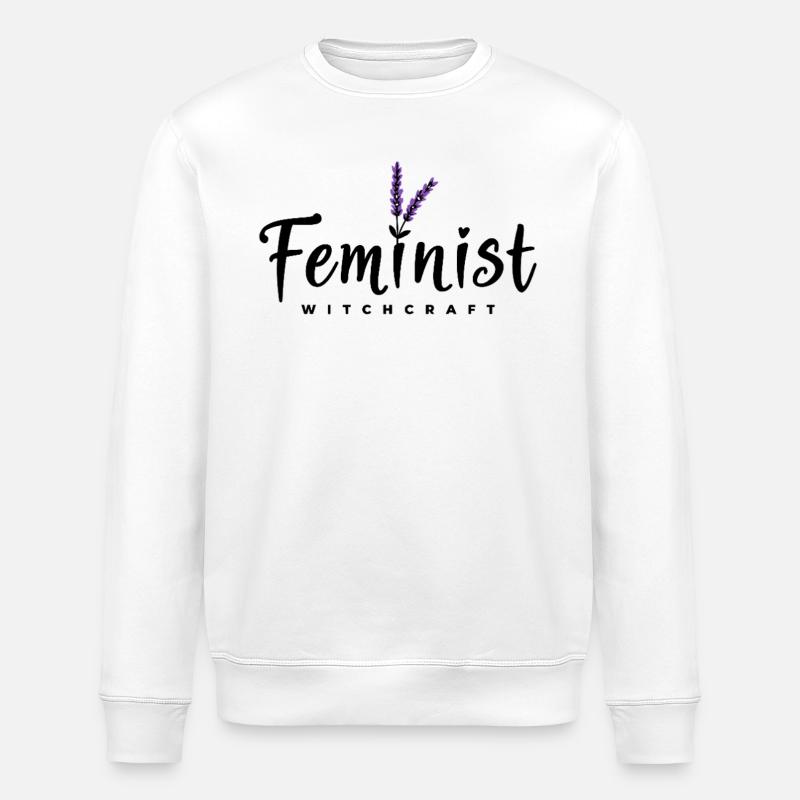 Halloween Hexen-Spruch mit Lavendel - Stanley/Stella Unisex Bio-Sweatshirt ROLLER - Weiß