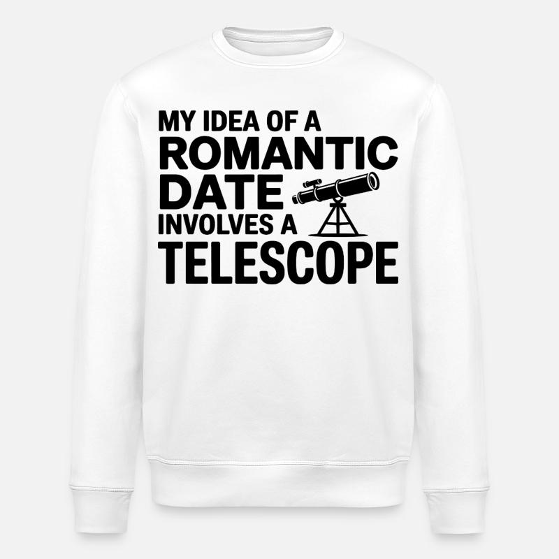 Sternbeobachtung Date Night Idee Astronomie - Stanley/Stella Unisex Bio-Sweatshirt ROLLER - Weiß