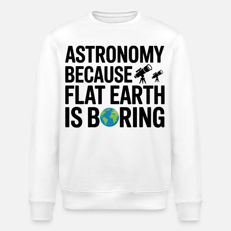 Wissenschaft statt flaches Erddesign - Stanley/Stella Unisex Bio-Sweatshirt ROLLER - Weiß
