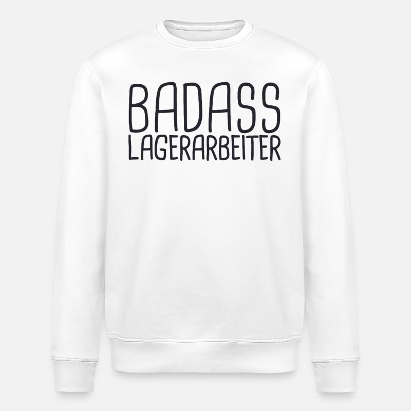 Lagerarbeiter Badass - Stanley/Stella Unisex Bio-Sweatshirt ROLLER - Weiß