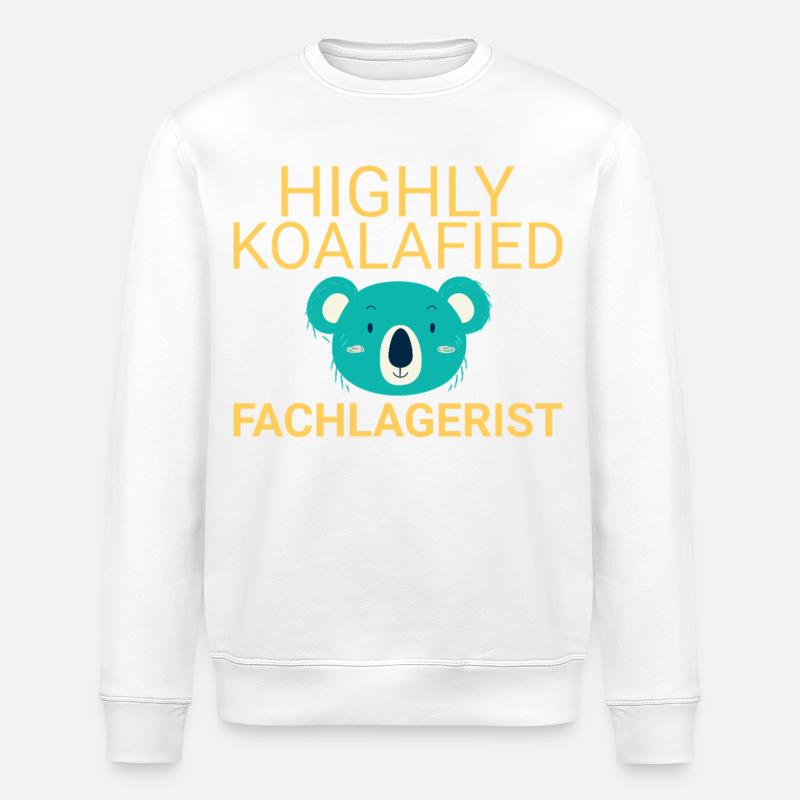 Fachlagerist Koalafied - Stanley/Stella Unisex Bio-Sweatshirt ROLLER - Weiß