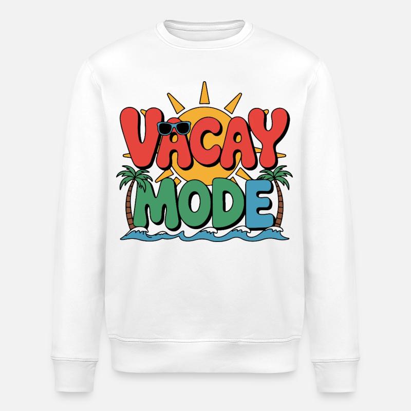 Vacay Mode - Stanley/Stella Unisex Bio-Sweatshirt ROLLER - Weiß
