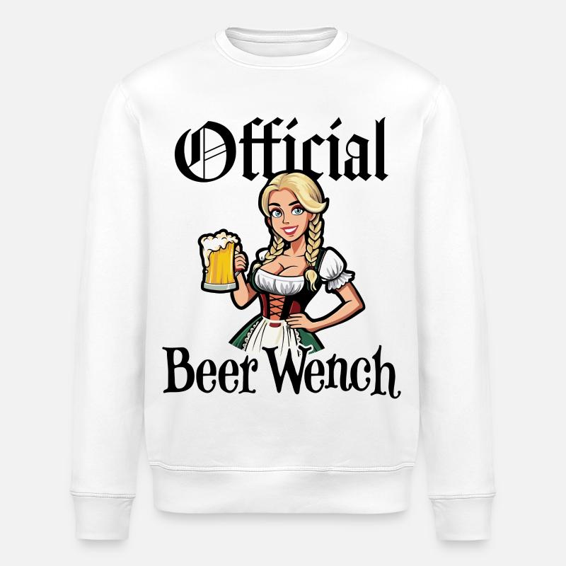Offizielle Bierfrau - Stanley/Stella Unisex Bio-Sweatshirt ROLLER - Weiß