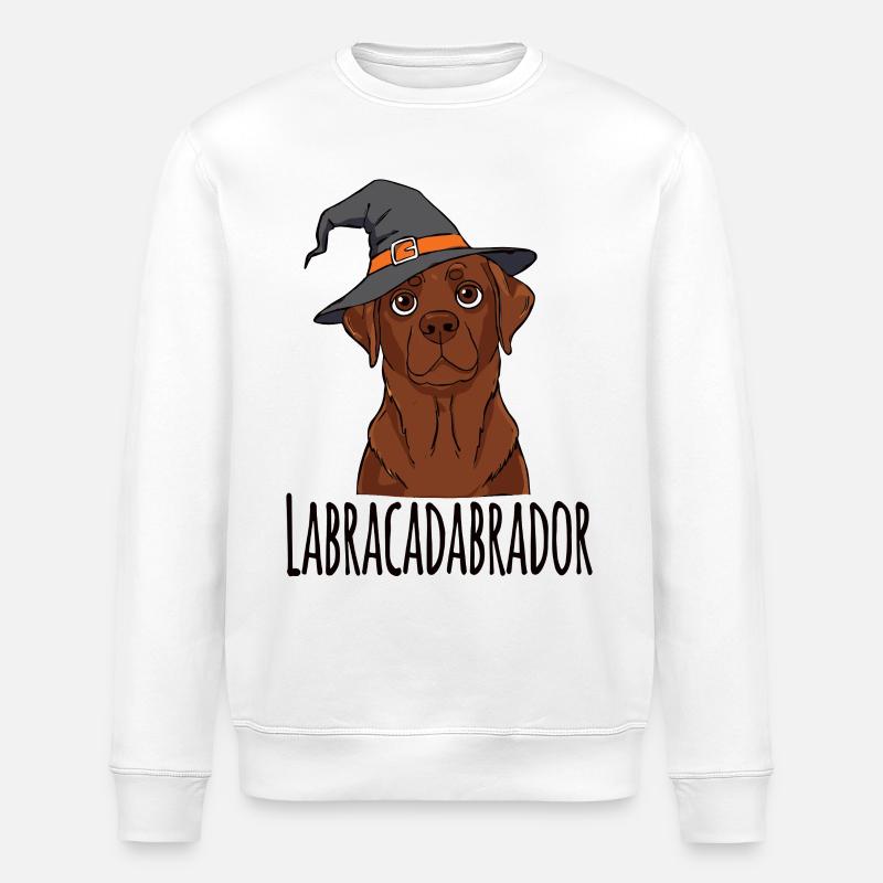 Labracadabrador Hexenhut Design - Stanley/Stella Unisex Bio-Sweatshirt ROLLER - Weiß