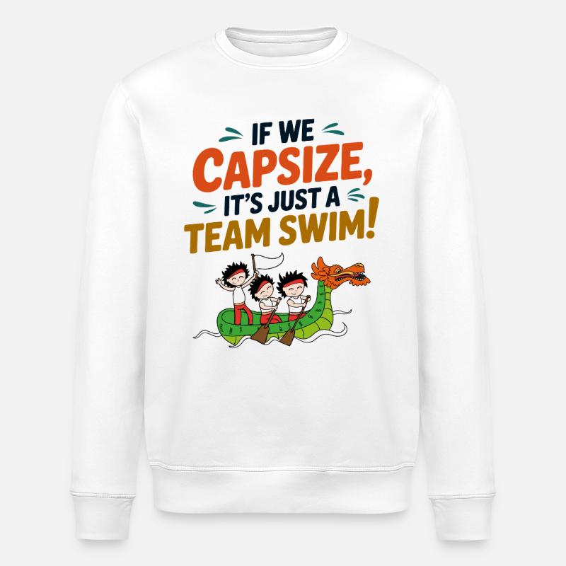  Synchronized Paddling Team  - Stanley/Stella ROLLER Unisex Organic Sweatshirt - white