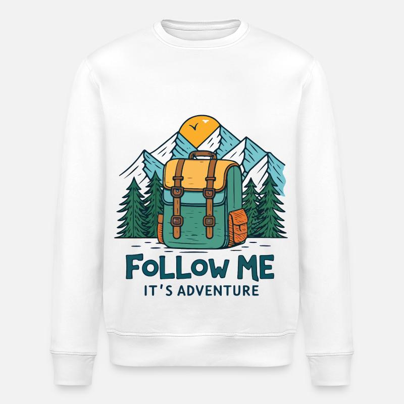 Adventure Mountain Exploration Backpack - Stanley/Stella ROLLER Unisex Organic Sweatshirt - white