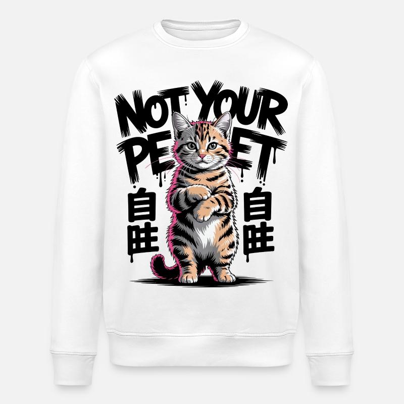 Pas votre chat de compagnie - Sweat bio ROLLER Stanley/Stella Unisexe - blanc