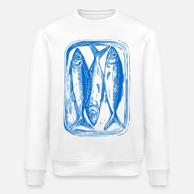 Conserve de poisson - Sweat bio ROLLER Stanley/Stella Unisexe - blanc