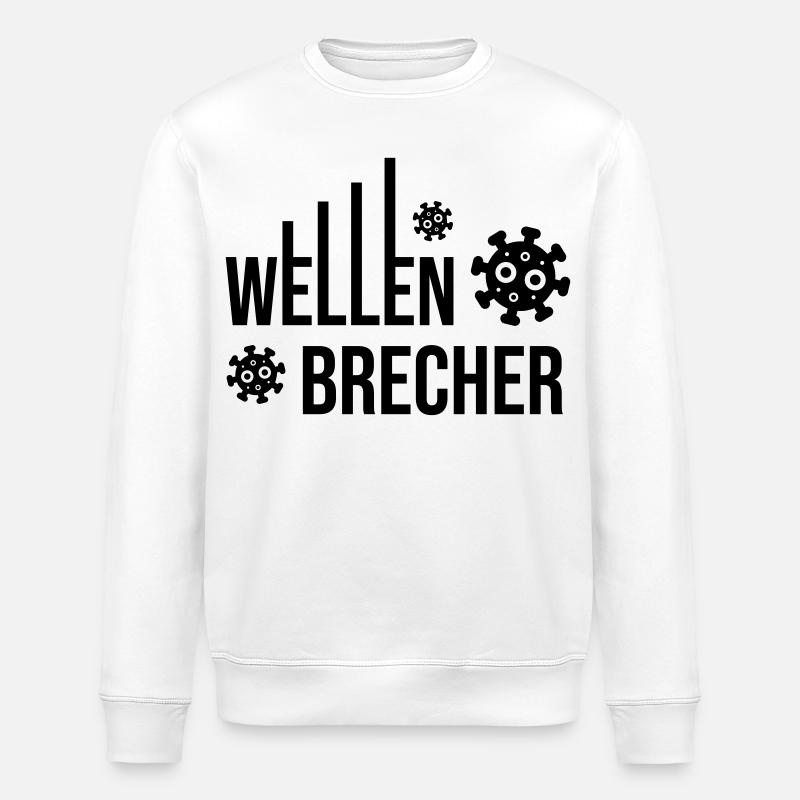 Wellenbrecher Corona Virus - Stanley/Stella Unisex Bio-Sweatshirt ROLLER - Weiß