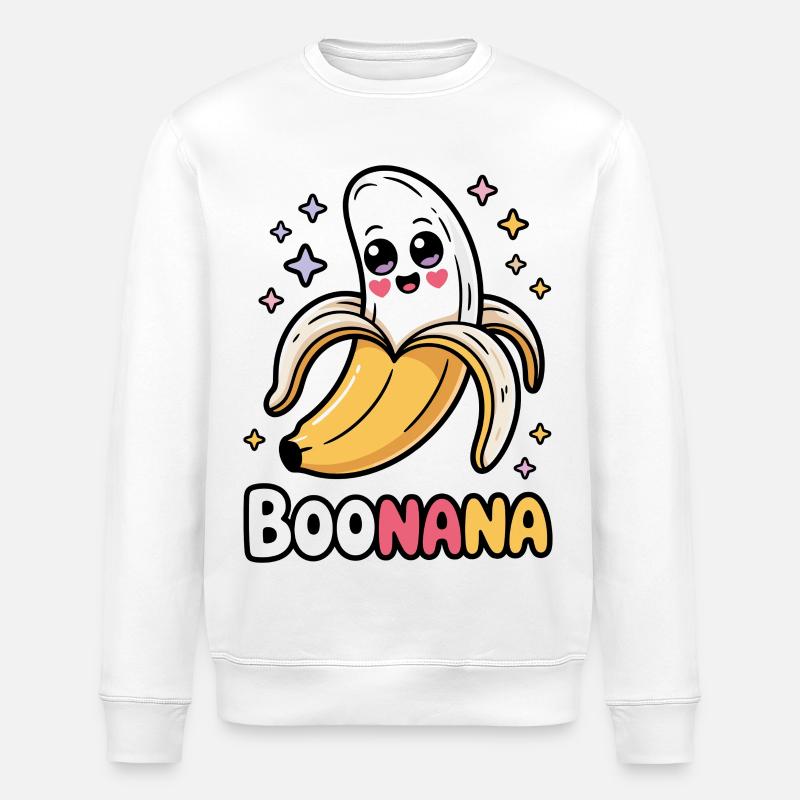 Boonana Halloween Banane - Stanley/Stella Unisex Bio-Sweatshirt ROLLER - Weiß