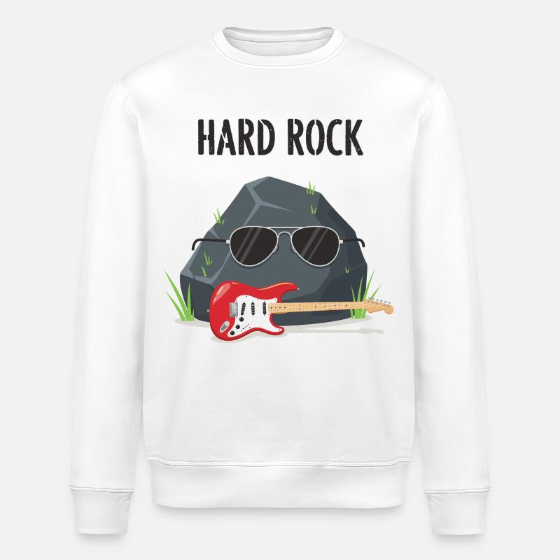 Hard Rock Guitare Rocker Design - Sweat bio ROLLER Stanley/Stella Unisexe - blanc
