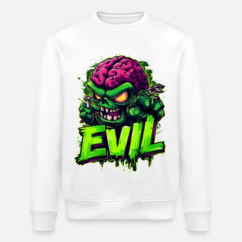 Evil - Stanley/Stella Unisex Bio-Sweatshirt ROLLER - Weiß