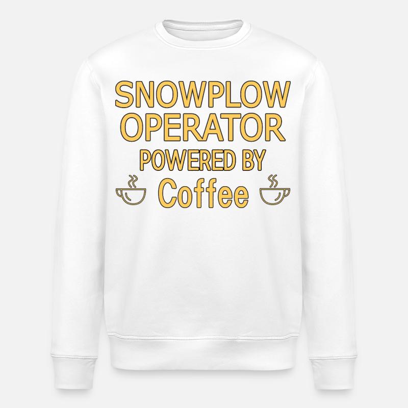 Conducteur de chasse-neige à café - Sweat bio ROLLER Stanley/Stella Unisexe - blanc