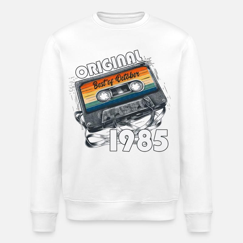 Cassette du 40e anniversaire, octobre 1985 - Sweat bio ROLLER Stanley/Stella Unisexe - blanc