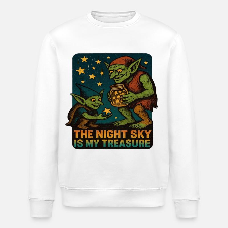 Goblincore Astronomie - Stanley/Stella Unisex Bio-Sweatshirt ROLLER - Weiß