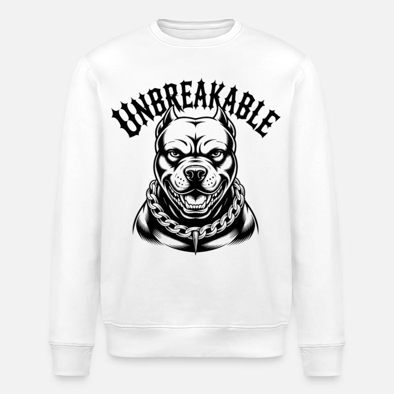 Puissance incassable du Pitbull - Sweat bio ROLLER Stanley/Stella Unisexe - blanc