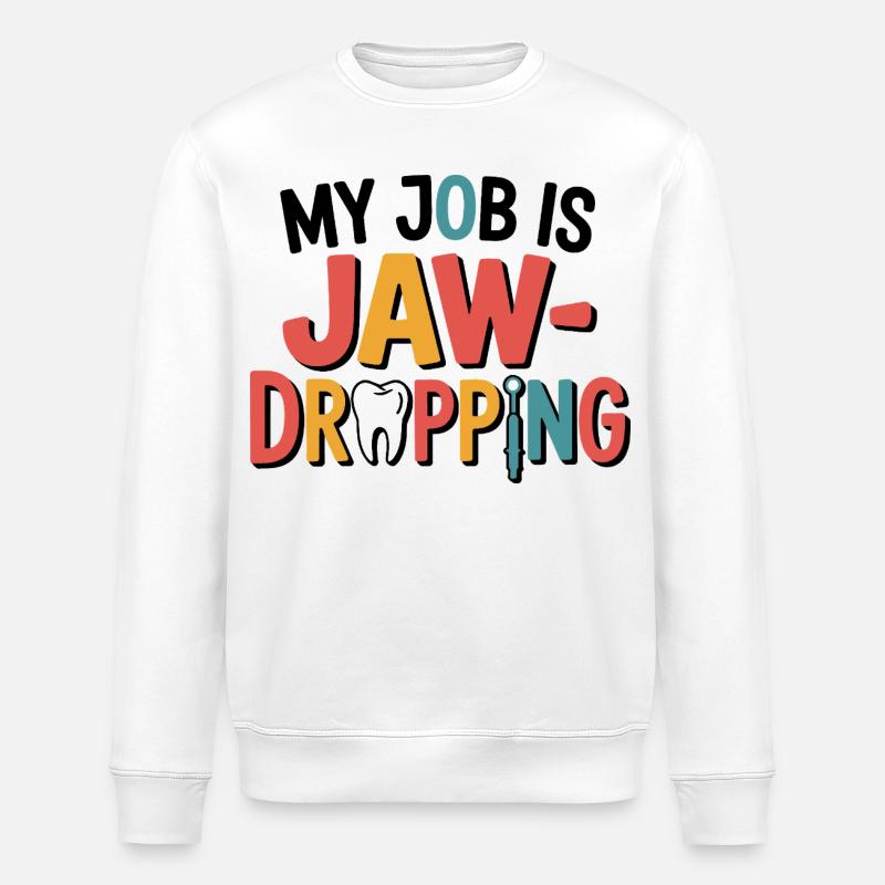 Dental Technician Precision Tools  - Stanley/Stella ROLLER Unisex Organic Sweatshirt - white