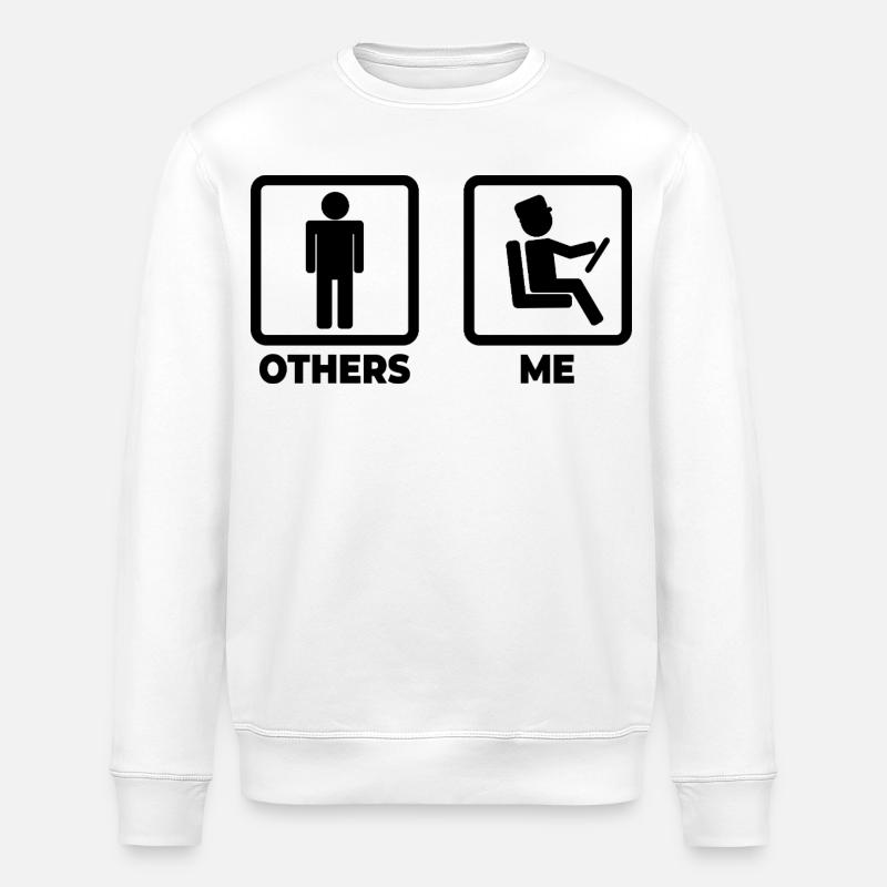 Chauffeur de bus - Sweat bio ROLLER Stanley/Stella Unisexe - blanc