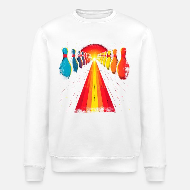 Bowlingbahn Design - Stanley/Stella Unisex Bio-Sweatshirt ROLLER - Weiß