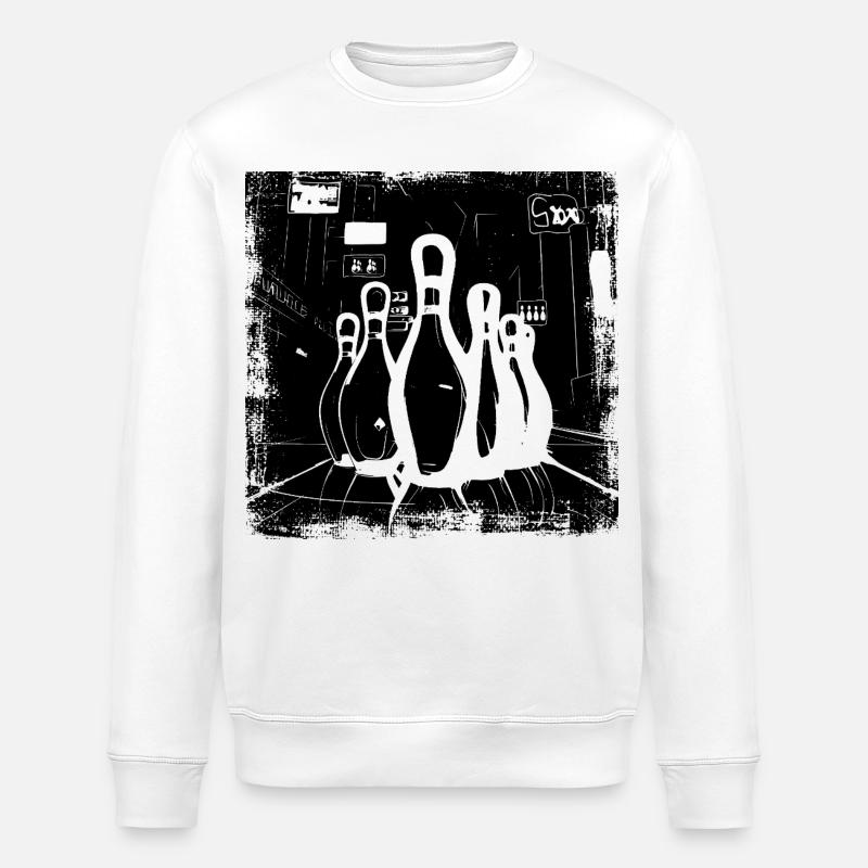 Bowling - Stanley/Stella Unisex Bio-Sweatshirt ROLLER - Weiß