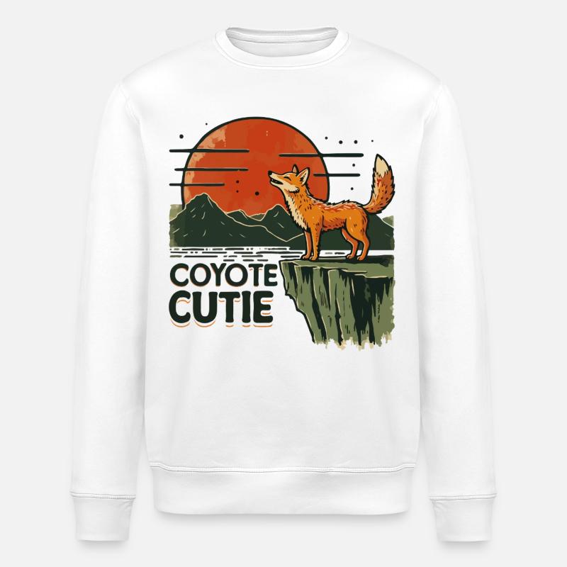 Mignon coyote - Sweat bio ROLLER Stanley/Stella Unisexe - blanc
