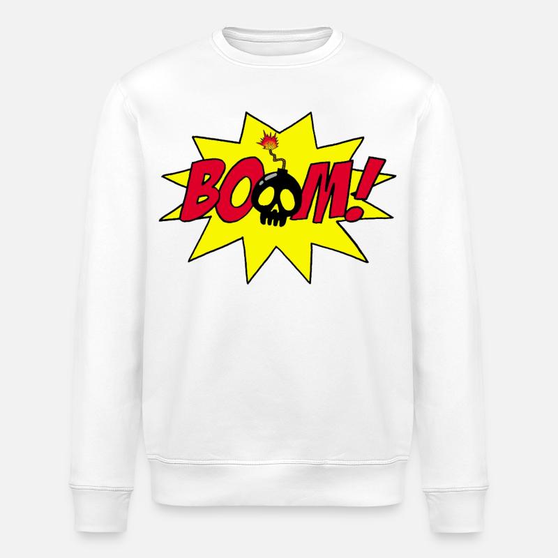 explosion - Stanley/Stella ROLLER Unisex Organic Sweatshirt - white