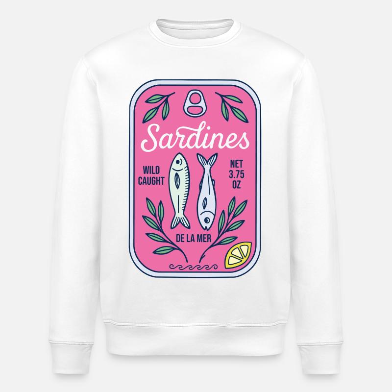 Sardines - Sweat bio ROLLER Stanley/Stella Unisexe - blanc