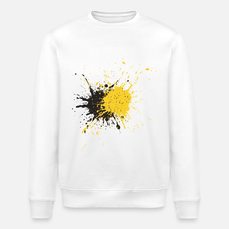 Abstrakter Goldsplatters Druck - Stanley/Stella Unisex Bio-Sweatshirt ROLLER - Weiß